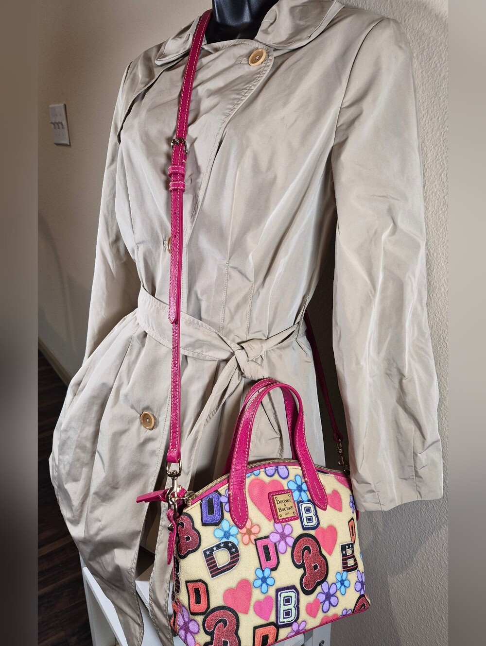 Dooney And Bourke Varsity Dome Satchel - Picture 3 of 17